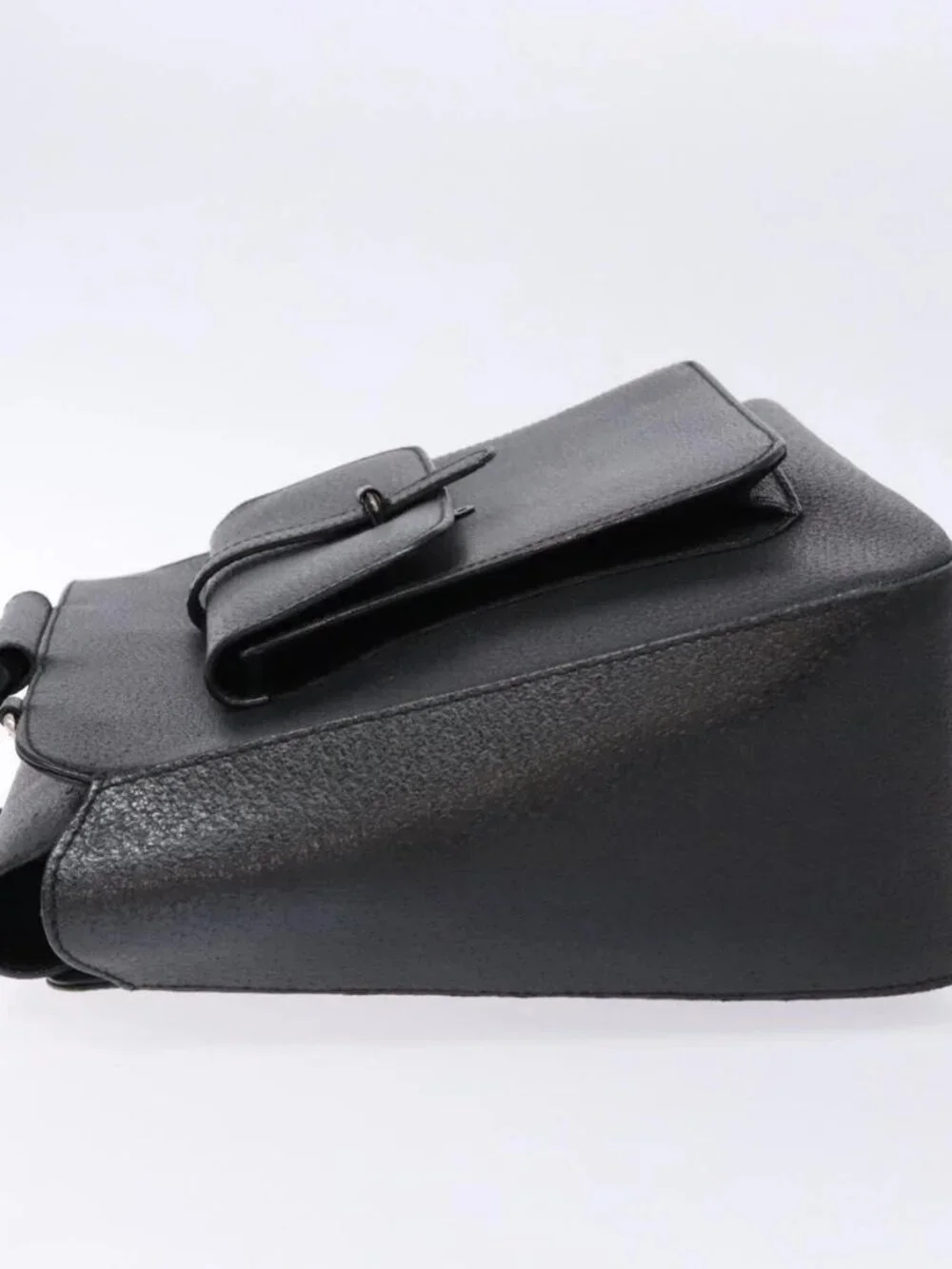 GUCCI Hand Bag Leather Black Silver 000 2058 0307 5 Auth